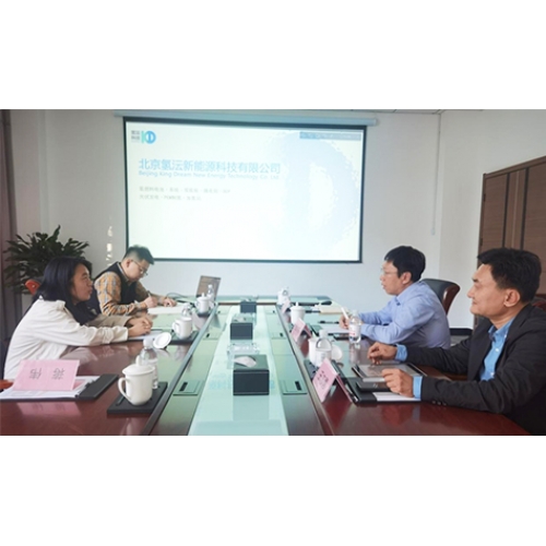 公司總經(jīng)理呂大偉、總經(jīng)理助理王志勇赴東旭集團氫能融合產(chǎn)業(yè)園，與投資中心總經(jīng)理張茜、北京氫沄新能源科技公司理事趙珩接洽，建立合作意向